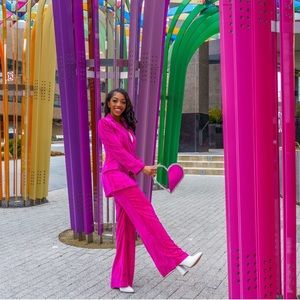 Nastygal pink oversized suit